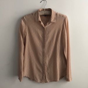 Uniqlo silk polka-dot blouse